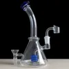 Narghilè Bicchiere di vetro Bong Heady Tubo dell'acqua spesso con banger al quarzo 14mm Tubi gorgogliatore mini impianti di tamponamento dell'olio