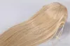 European Peruvian Hair Straight Drawstring Ponytail 160g Natural Color Blonde unprocess No chemical No synthetic for women #27 #613 Double Drawn