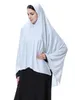 Musulmán Black Face Cubierta Niqab Burqa Bonnet Islámico Khimar Ropa Long Hijab Loop Bufanda Mujeres Cabeza Pañal Abaya Robes Kimono Arab1
