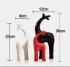 Girafa Estátua Simulação Família Veado Animal Cerâmica ArtCraft Acessórios Para Casa Casais Presente