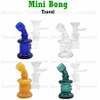 Mini dab rigs Thick Heady Bubbler Glass Bong Oil Rig Water pipes glass oil burner pipe water bongs Carb Cap Dab Tool Accessorie