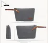 Canvas Makeup Bag Solid Color Portable Cosmetic Bag Creative Storage Pouch Travel Wash Organizer Make Up Handbag HHA530