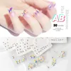 Błyszczące kryształowe dżernestony do paznokci AB kolorowe płaskie klejnoty 3D biżuteria brokat