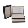 Black/ Burgundy Wooden Pen Display Storage Case, 23 Pens Capacity, Fountain Pen Collector Organizer Box with Transparent Window