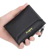 Men's new wallet sleek minimalist business short zipper coin purse open wallet bag multi-card card package