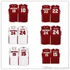 Personalizado Wisconsin Badgers Colégio Basquetebol Vermelho Branco Costura Qualquer Nome Número Ethan 22Happ Dmitrik 0 Traço Brad 34Davison Jerseys S-4XL