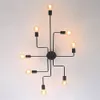 LED Chandelier Lighting Fixtures Lustre Vintage Led Lamp Industrial Kitchen Living Room Black Modern Night Lamp