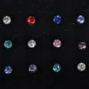 60 Sztuk Boxed L-Shape Stud Set Set with Crystal Body Piercing Gun Zestaw Fake Nos Nos Pierścień Ze Stali Nierdzewnej Hoop Pack Jewelry