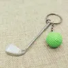Creative Mini Golf Keychain Bag Charm Pendant Ornaments Kvinnor Män Kids Nyckel Ring Sport Fans Souvenir Födelsedagspresent Partihandel