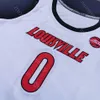 2020 New Louisville College Basketball Jersey NCAA 0 Rozier Blanc Tous Cousus et Broderie Hommes Taille Jeunesse