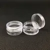 Lip Balm Containers 2G/2ML Clear Round Cosmetic Pot Jars with Black Clear White Screw Cap Lids And Small Tiny 2g Bottle