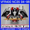 Kit voor HONDA RVF400R VFR400 NC35 V4 VFR400R 94 95 96 97 98 270HM.18 RVF VFR 400 R CASTROL GROENE VFR 400R 1994 1995 1996 1997 1998 Kuip