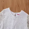 Kids Girl Clothes Set 2 Piece White Lace Tops Tee Mesh Tutu Princess Barn Girls Clothing Set5385328