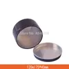 120ML Aluminum Cosmetic Jar Empty Round Black Cream Pot Candy Box Dia 75mm Little Aroma Candle Box Tin Cans Metal Container