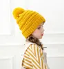 Mok Kids Warm Beanies Bonnet Outdoor Hats Children's Sticked Caps Visor Cup Winter Autumn Weanies Unisex Hat Casual Cap huvudbonader