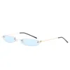 Kleine quadratische rahmenlose Sonnenbrille Männer Frauen ovale rahmenlose Sonnenbrille Unisex High-End-Männer und Frauen Sonnenbrille Sommer im Freien