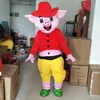 Halloween Happy Pig Mascot Costume High Quality Cartoon Pink Pig Anime theme character Christmas Carnival Fancy Costumes