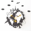 Настенные часы американский кварцевый механизм Modern Design Watch Home Decor Электронные большие декоративные живые часы1