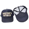 Fashion-Wayne's World Hat Costume Waynes World Baseball Keps Unisex Earth Hats Broderade Trucker Dad Hat Unisex Keps