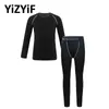 Dzieci Sportowa Strój Boys Girls Winter Thermal Długim Rękawem Koszula TOP I Legginsy Zestaw Trening Koszykówka Dzieci Athletic Set