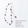 Charming 925 Sterling Silver Design Beads Colar Chain Garnet Garnet Colares Gemstone Colares Fabrica