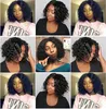 fashion Brazilian Hair little lace front wig scalp short bob style curly soft wig African Ameri Simulation Human Hair bob curly wig in stock