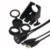 USB 2.0 Flush Mount Cable Dual 2 Ports USB Extension Panel Mount Cable For Car Boat Motorcycle and More (3.3FT/1m)