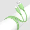 Liquid soft silicone mobile phone data cable for Android Type-C TPE fast charging cable dhl free