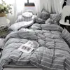 Conjuntos de edredons de cama de designer Conjunto de roupas de cama de alta qualidade Impressão reativa Bedes 4pcs Inverno pastoral king tamanho de luxo S7477416