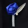 New 19 Colors Flower Flower Pin Mens Wedding Boutonniere Handmade Brooch Boutonniere Buttonhole Grooms Boutonnieres4165369