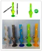 Mini Hookah Shisha Acrylic Bong Water Pipe 19.8CM Height Plastic Smoking Water Pipes Rubber Bottle Hookahs Oil Rigs Pipes