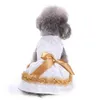2019 Sevimli Polka Dot Şerit Tatlım Prenses Elbise Köpek Elbise Giysileri Teddy Yavru Köpek Gömlek Küçük Köpek Etek Için Pet Gelinlik Sundress