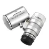 Pocket LED 60X Mikroskop Mikroskop Lupa 60 X Mini Loupes Mikroskopy Mikroskopy LED z LED Light + Pakiet docelowy skórzany Najnowszy fantazyjne