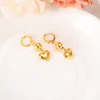 24 K or massif GF belle coeur goutte boucles d'oreilles pendentif collier femmes filles bijoux africains fête Cool mode perles enfant cadeau