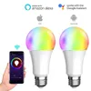 Bombilla inteligente, bombilla inteligente CRESTECH compatible con Alexa Echo Dot, bombillas inteligentes LED WiFi de color blanco frío y cálido RGB regulable en stock