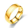 3 cores 316L aço inoxidável unisex polido anéis em branco 6mm tatanium de aço personalizado jóias presentes para homens e mulheres atacado