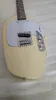 Rzadkie w kształcie 6 sznurków łup krem ​​elektryczny gitara klonowa dekolt Rosewood fingerboard, Tremolo Bridge, biały pickguard
