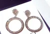 Bling bling nuovi orecchini alla moda di moda di lusso designer super scintillanti diamanti zirconi cerchio grande orecchini per donna girls288l