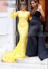 Robes de soirée de bal à manches longues à manches longues pour une occasion spéciale 2020 chère nigériane en dentelle sirène sud-africaine robe formelle célébrité