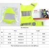 Night Reflective Vest Polyester Breathable Customizable Yellow Orange Short Design Running Cycling Sports Vest DH0648