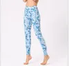Pantalon de yoga Pantalon jacquard imprimé numérique euro-américain avec taille haute et bas
