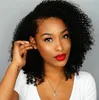 Afro Curl Clip in Hair Extensions Natural Black Color Kinky Curly Wątek z klipsami Virgin Humanhair