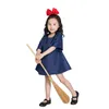 Costumes d'enfant Anime japonais Kiki Cosplay robe marine filles petite sorcière Qiqi ensembles avec bandeau rouge Costumes d'Halloween pour enfants 4249628