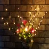 أدت سلسلة أضواء فانوس أضواء فرع الاصطناعي الخفيفة الشرفة المغلقة المشهد الأدبي عيد الميلاد عطلة الزفاف أضواء الزينة EEA110