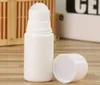 30 ml 50 ml 100 ml de rollo de plástico blanco en la botella Botella de desodorante recolectable Botellas de perfume de aceite esencial DIY Contenedores de cosméticos personales