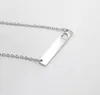 Stainless Steel Bar Pendant Necklace New Love Heart Bar Necklace for Mother Daughter Blank Bar Charm Pendant For Buyer Own DIY GB1533