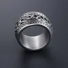 14 mm titanium stalen ring mode heren hiphop ringen trouwband heren designer sieraden groothandel gratis verzending