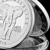 5st 40mm Africa Wildlife Animal Craft Zambia Elephant 1000 Kwacha Silver Plated Commemorative Coin Home Decor5494983