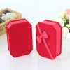 High Quality Wholesale 6pcs/lot 10*7.5*3.5cm Red Large Octagonal Pendant Jewellery Box With Bow Necklace Packaging Gift Box