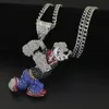 Mode-s hiphop ketting sieraden goud Cubaanse ketting game cartoon iced out hanger ketting voor mannen